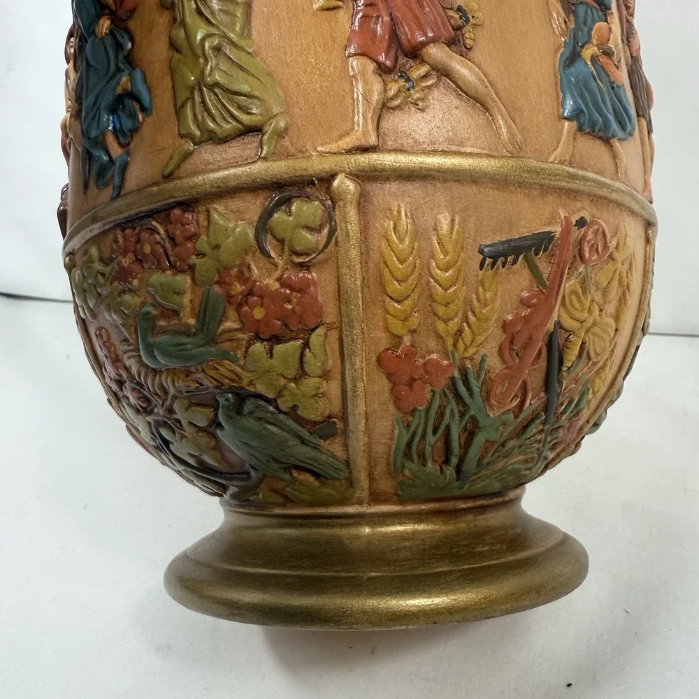 Vintage Atlantic‎ Mold German Biblical Art 70's Ceramic Pouring Pitcher 12
